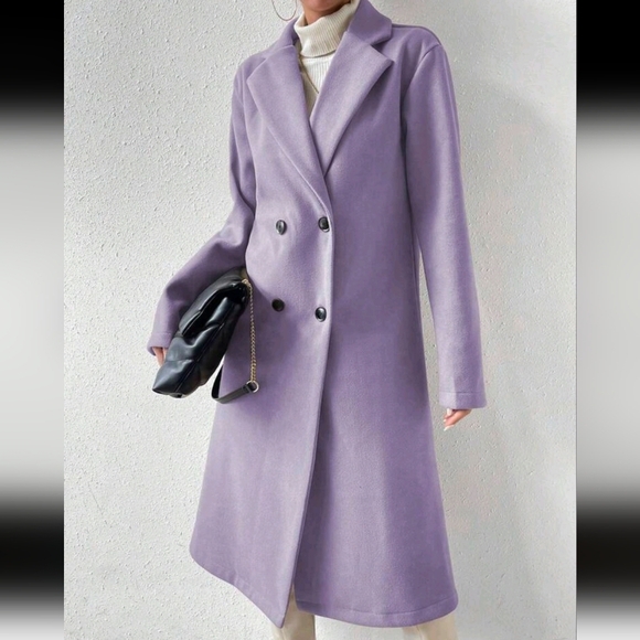 Women Plain Front Button Concealed Placket Long Sleeve Simple Jacket - Picture 1 of 6